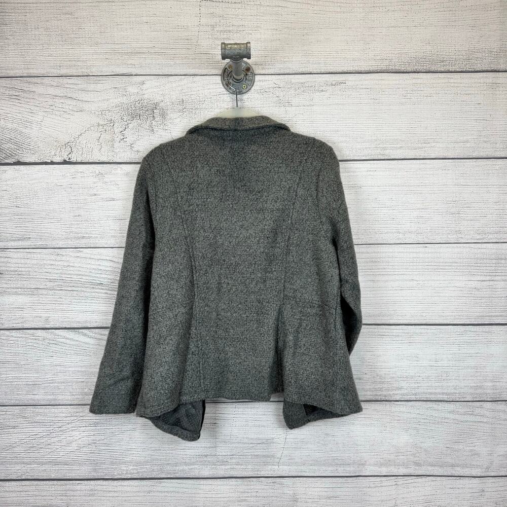 Halogen Women's Gray Wool Blend Knit Moto Style Jacket Size XL Petite - Picture 3 of 8